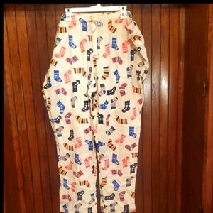 ❤ OLD NAVY SIZE XXL Colorful Sock Print Womens Pajama Pants